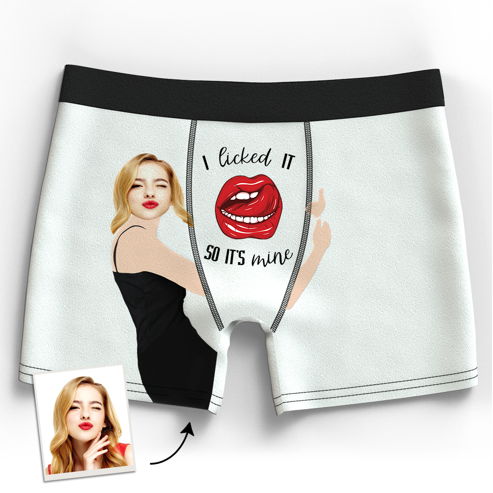 Custom Face Boxer Girlfriend's Face Licked It 3D Online Preview Wedding Gift - MyFaceBoxer
