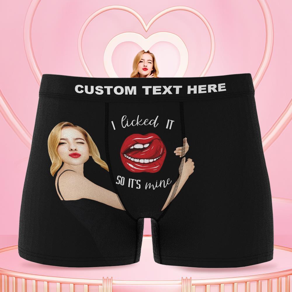 Custom Face Boxer Girlfriend's Face Licked It 3D Online Preview Wedding Gift - MyFaceBoxer