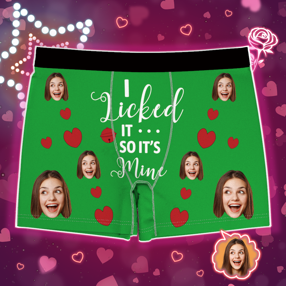 Custom Photo Boxer, Funny Face Boxer It's Mine AR View - MyFaceBoxer