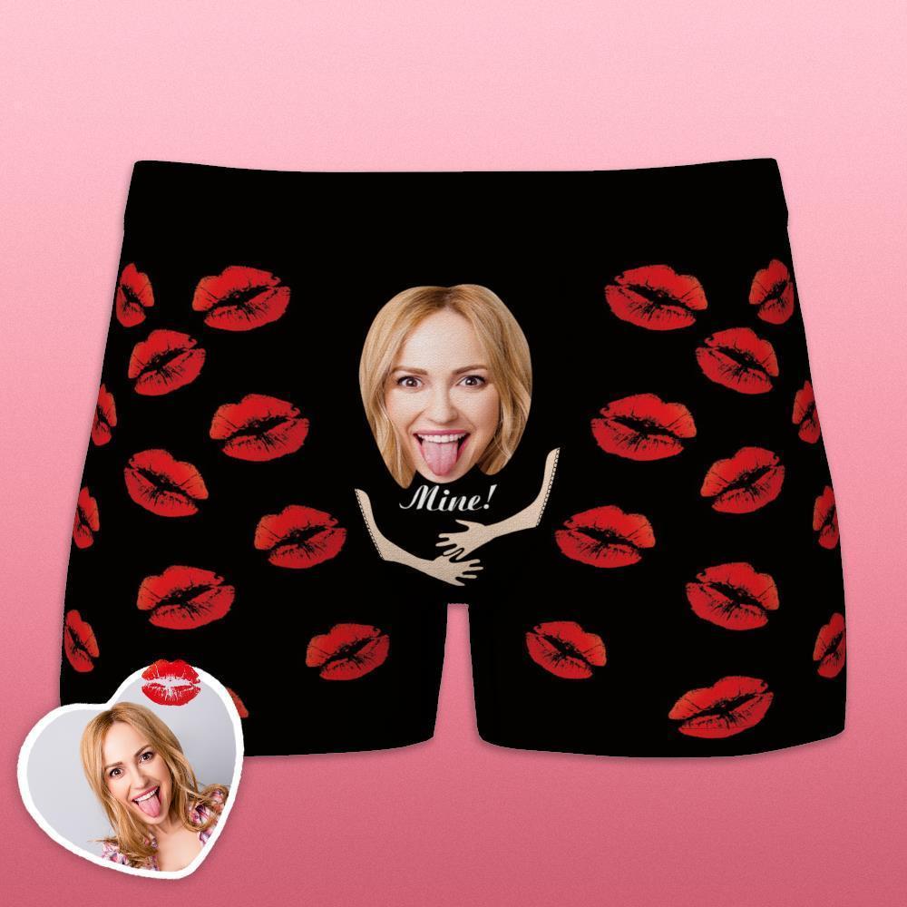 Custom Face Funny Men's Boxer Lip Print 3D Online Preview Wedding Gift - MyFaceBoxer