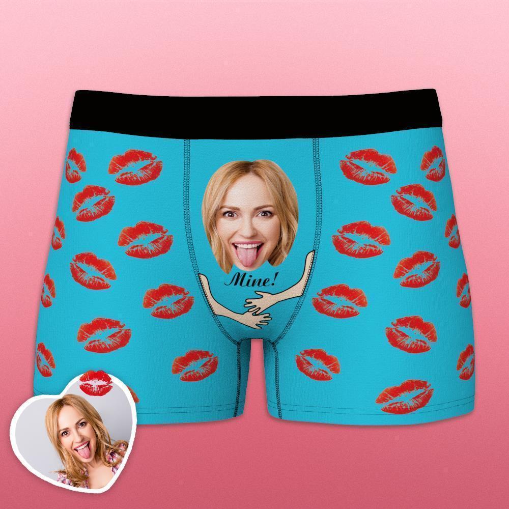 Custom Face Funny Men's Boxer Lip Print 3D Online Preview Wedding Gift - MyFaceBoxer