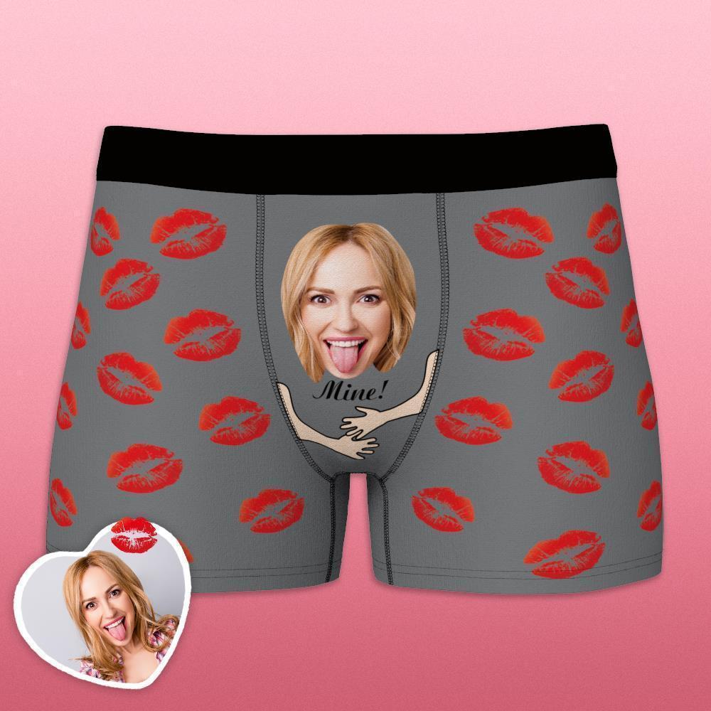 Custom Face Funny Men's Boxer Lip Print 3D Online Preview Wedding Gift - MyFaceBoxer