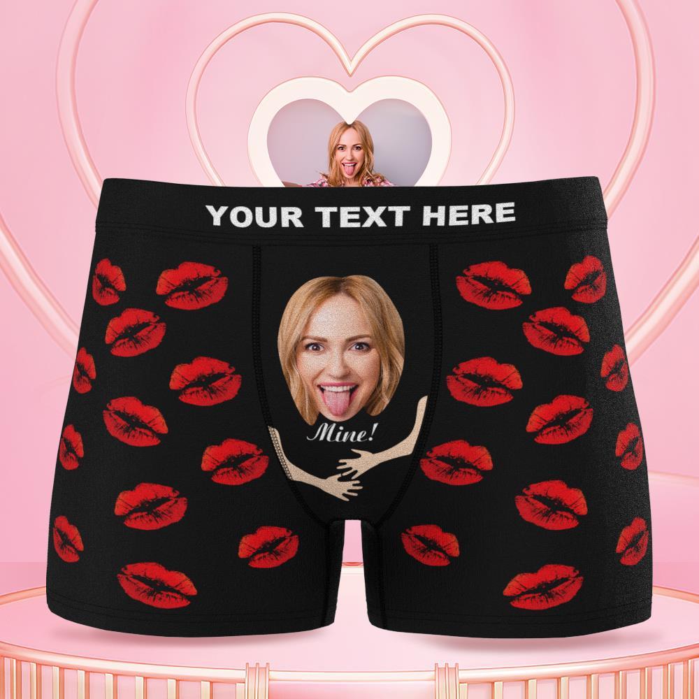 Custom Face Funny Men's Boxer Lip Print 3D Online Preview Wedding Gift - MyFaceBoxer