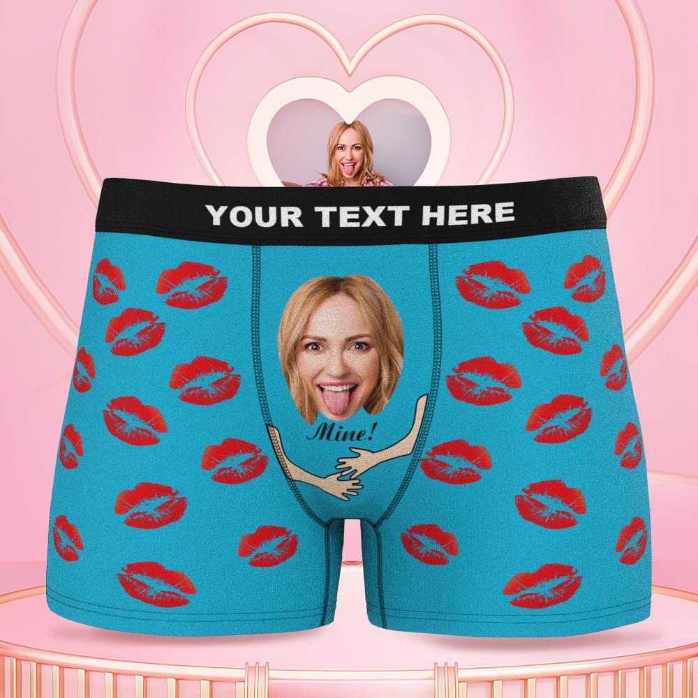 Custom Face Funny Men's Boxer Lip Print 3D Online Preview Wedding Gift - MyFaceBoxer