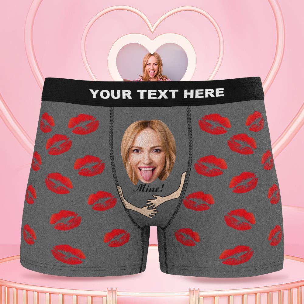 Custom Face Funny Men's Boxer Lip Print 3D Online Preview Wedding Gift - MyFaceBoxer