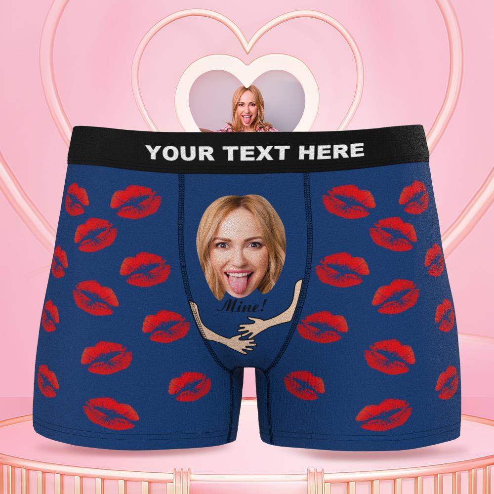 Custom Face Funny Men's Boxer Lip Print 3D Online Preview Wedding Gift - MyFaceBoxer