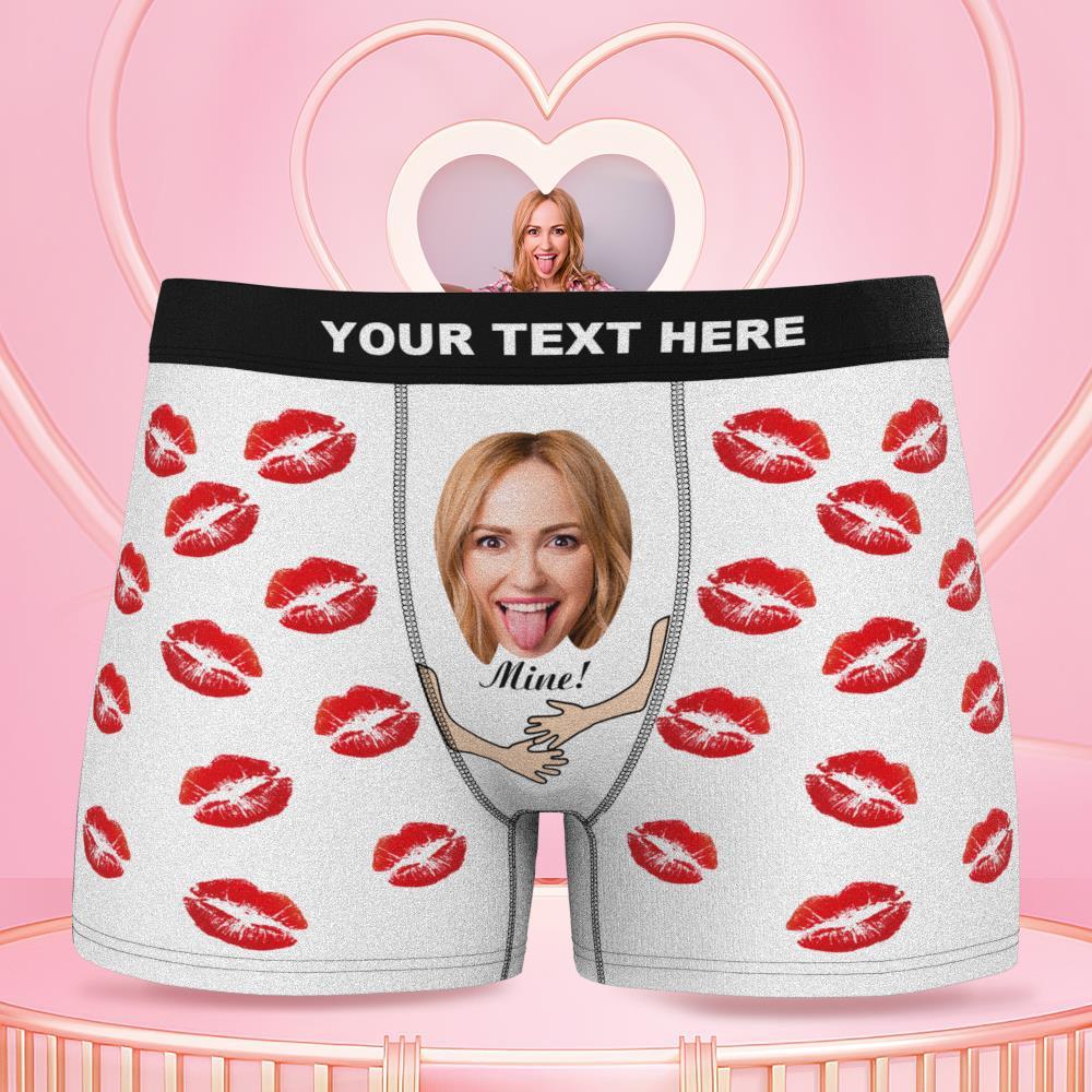 Custom Face Funny Men's Boxer Lip Print 3D Online Preview Wedding Gift - MyFaceBoxer