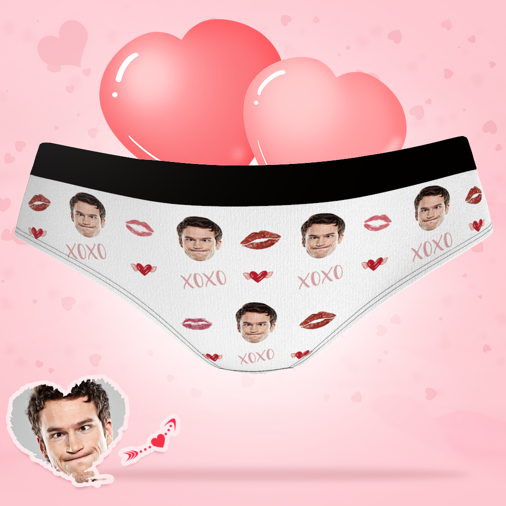Custom Face Underwear Face Panties Lips and Heart Printed - MyFaceBoxer