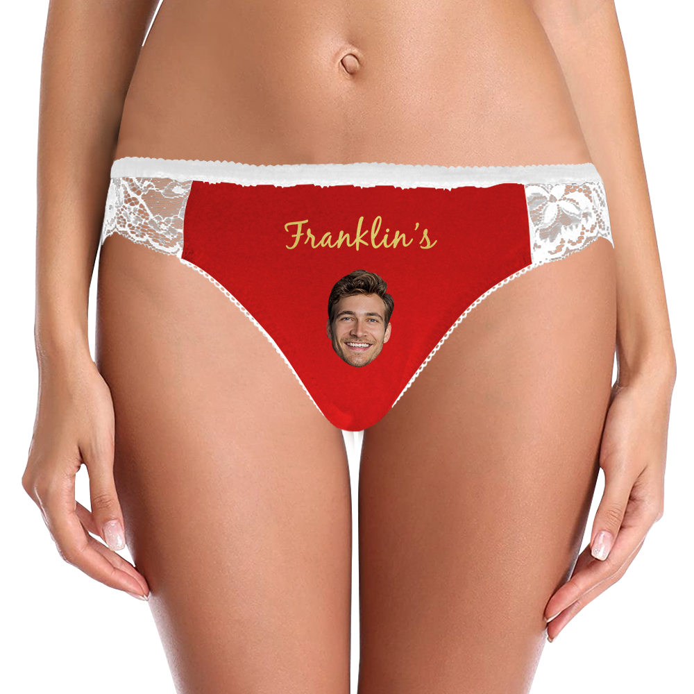 Custom Women Lace Panty Sexy Transparent Panties with Name - MyFaceBoxer
