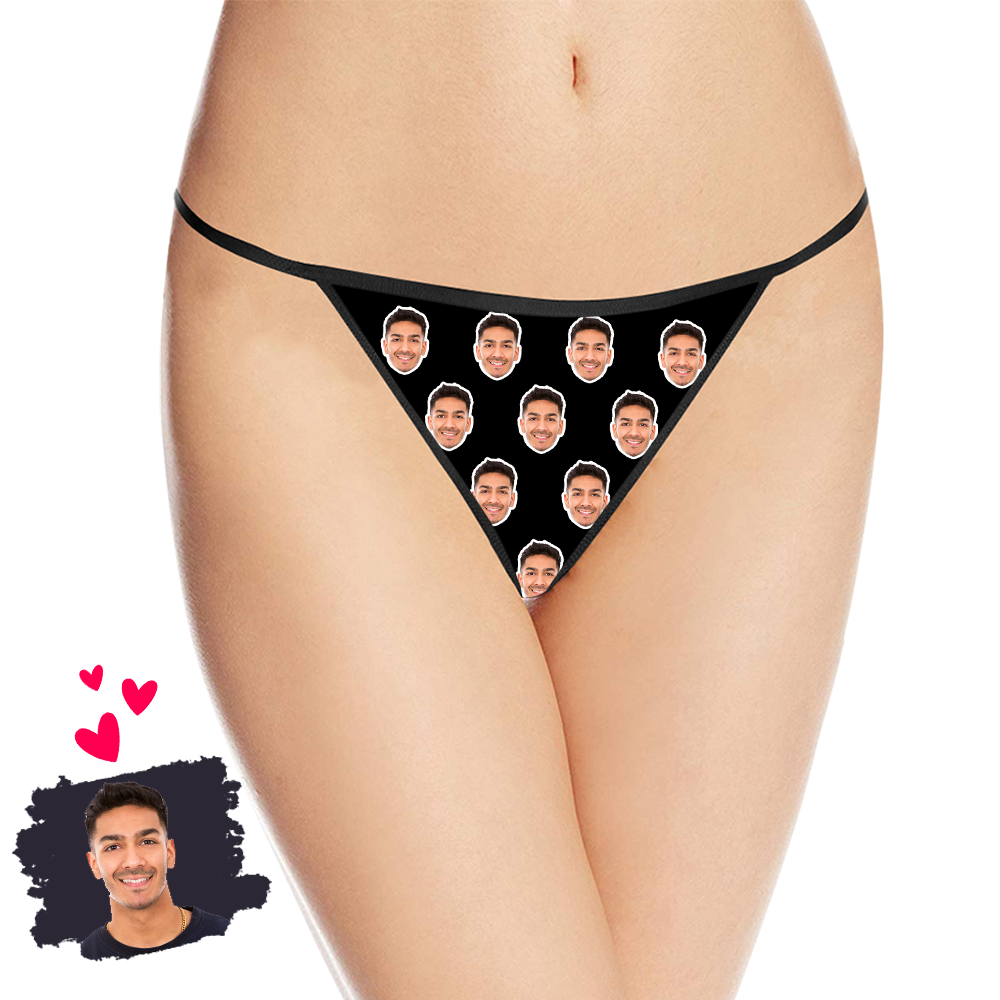 Personalized Face Thong Women Printed Photo Thong Sexy Funny Gift For Her - MyFaceBoxer