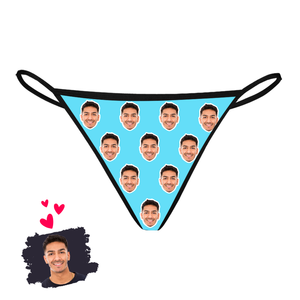 Personalized Face Thong Women Printed Photo Thong Sexy Funny Gift For Her - MyFaceBoxer