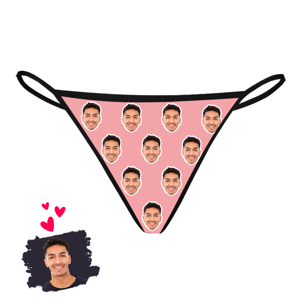 Personalized Face Thong Women Printed Photo Thong Sexy Funny Gift For Her - MyFaceBoxer