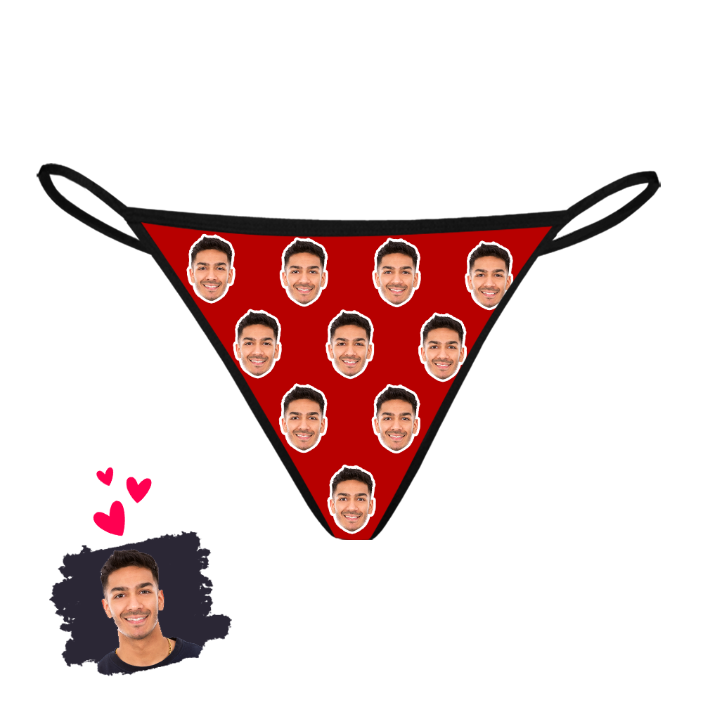 Personalized Face Thong Women Printed Photo Thong Sexy Funny Gift For Her - MyFaceBoxer