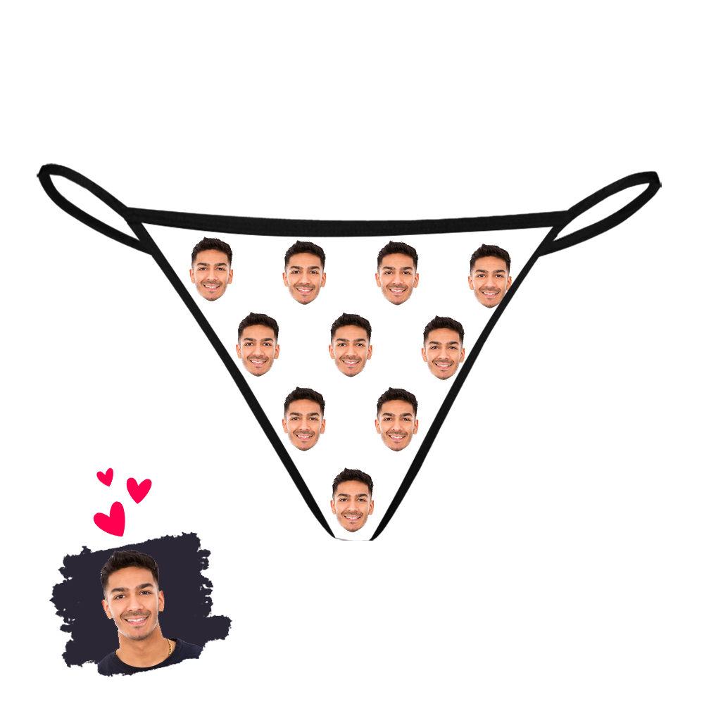 Personalized Face Thong Women Printed Photo Thong Sexy Funny Gift For Her - MyFaceBoxer