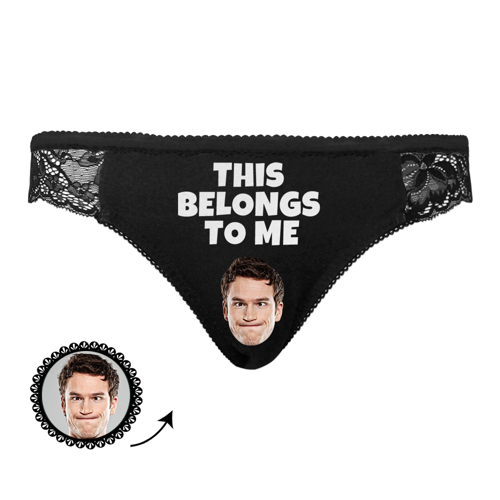 Custom Face Lace Panty Women Sexy Photo Panties Best Girfriend Gift - This Belongs To Me - MyFaceBoxer