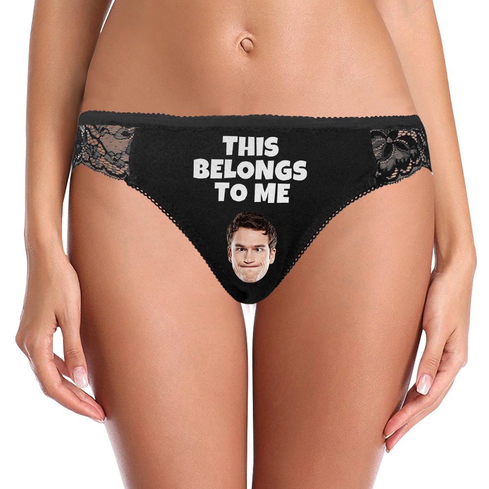 Custom Face Lace Panty Women Sexy Photo Panties Best Girlfriend Gift - This Belongs To Me - MyFaceBoxer