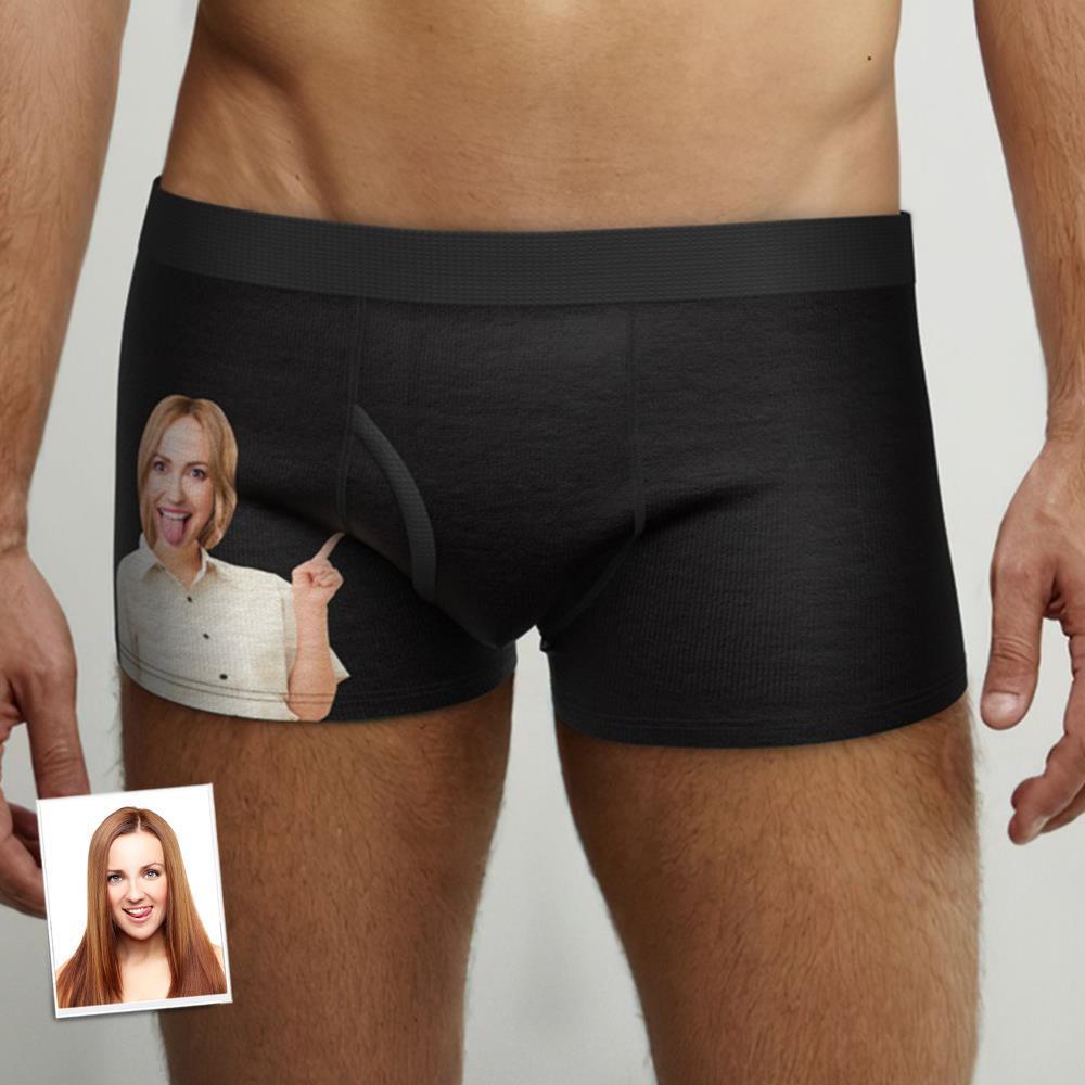 Men Custom Pocket Boxers Funny Personalized Face Boxer Wedding Gift for Him - MyFaceBoxer