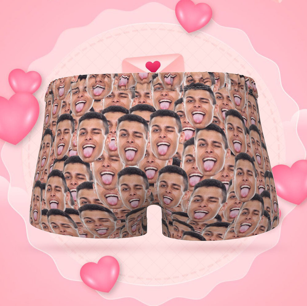 Custom Face Women's Boy Short Boyfriend Muti-face Design Underwear Gifts For Her - MyFaceBoxer
