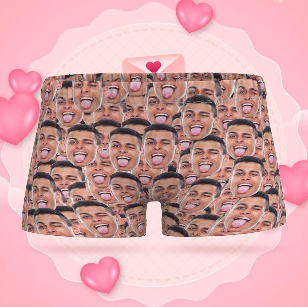 Custom Face Women's Boy Short Boyfriend Muti-face Design Underwear Gifts For Her - MyFaceBoxer