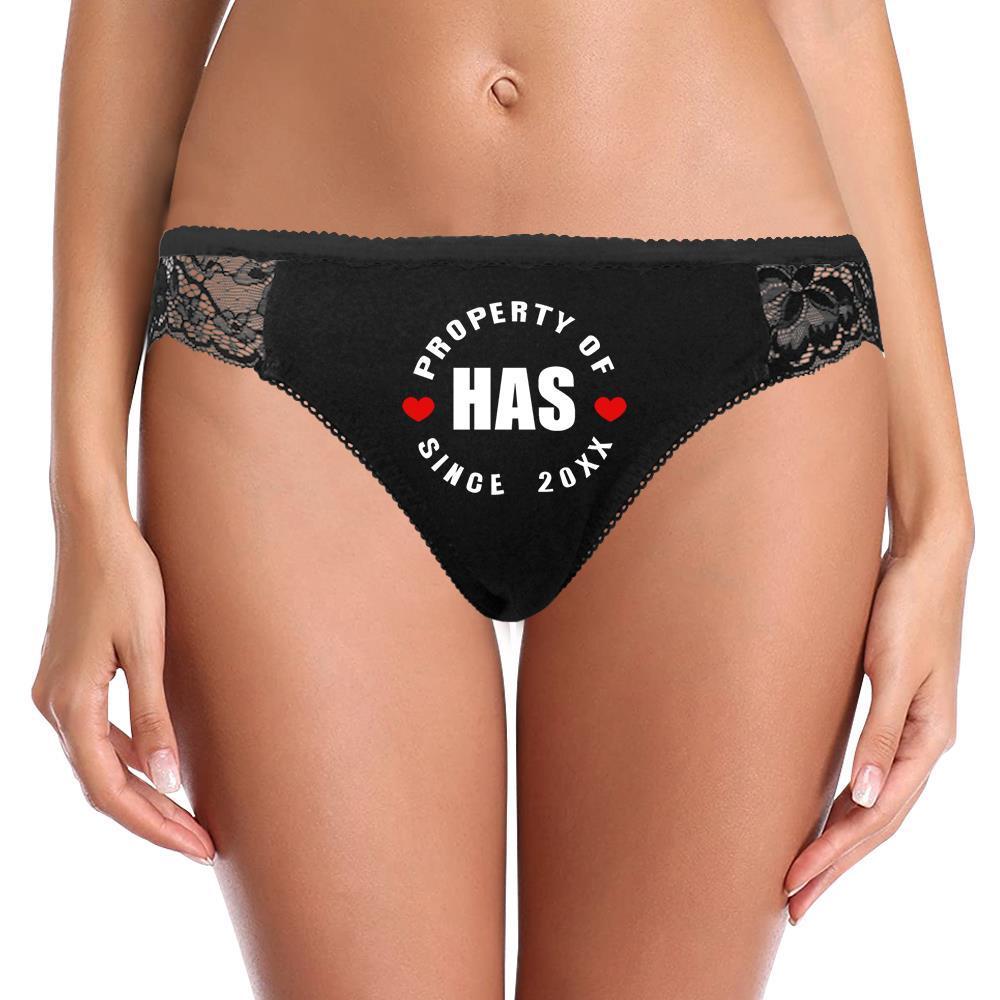 Custom Lace Panty Women Sexy Name Panties Girlfriend Gift - MyFaceBoxer