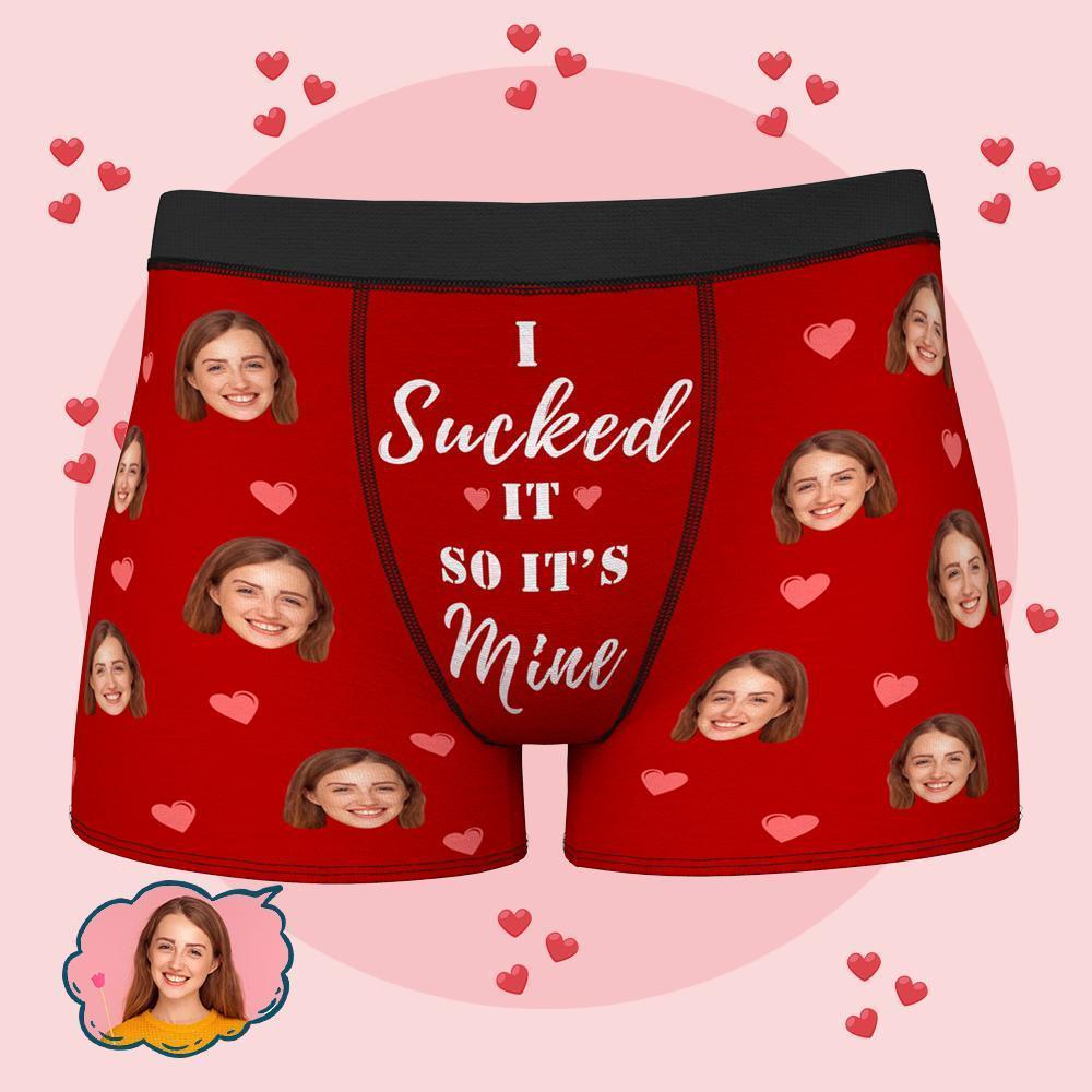 Personalised Funny Face Custom Waistband Text Boxer Gift For Men-it's Mine - MyFaceBoxer