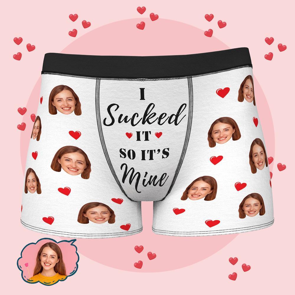 Personalised Funny Face Custom Waistband Text Boxer Gift For Men-it's Mine - MyFaceBoxer