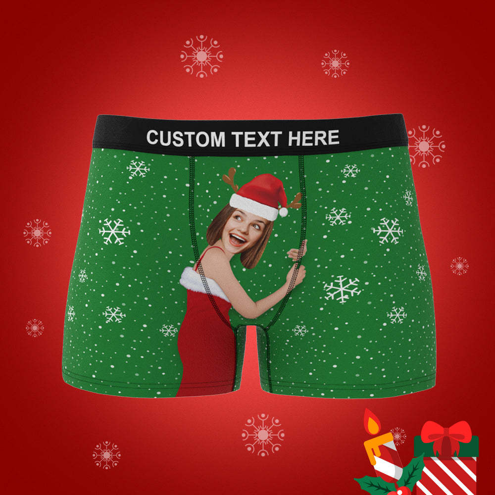Custom Girlfriend Face Boxers Shorts Personalised Photo Underwear Christmas Gift for Men - MyFaceBoxer