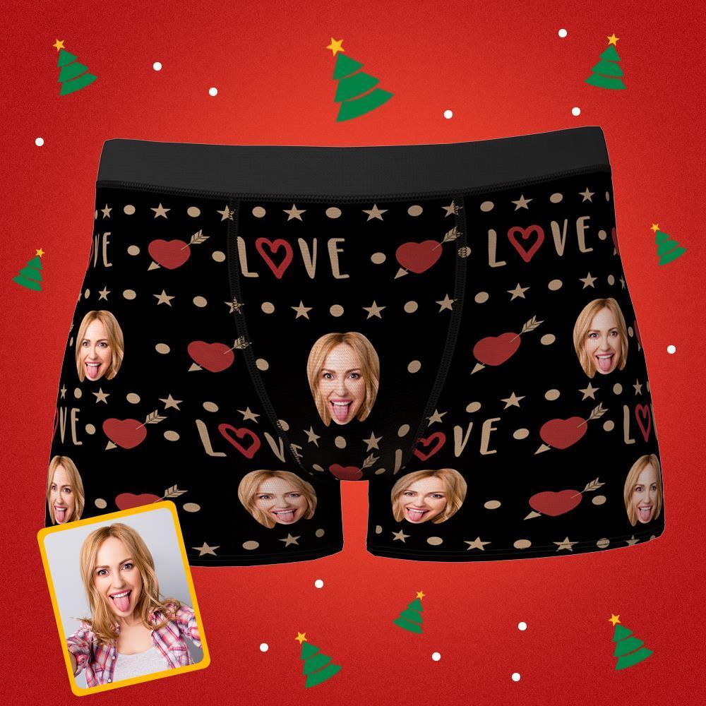Custom Face Boxers Love Personalized Funny Naughty Underwear Gift For Anniversary Wedding Gift - MyFaceBoxer