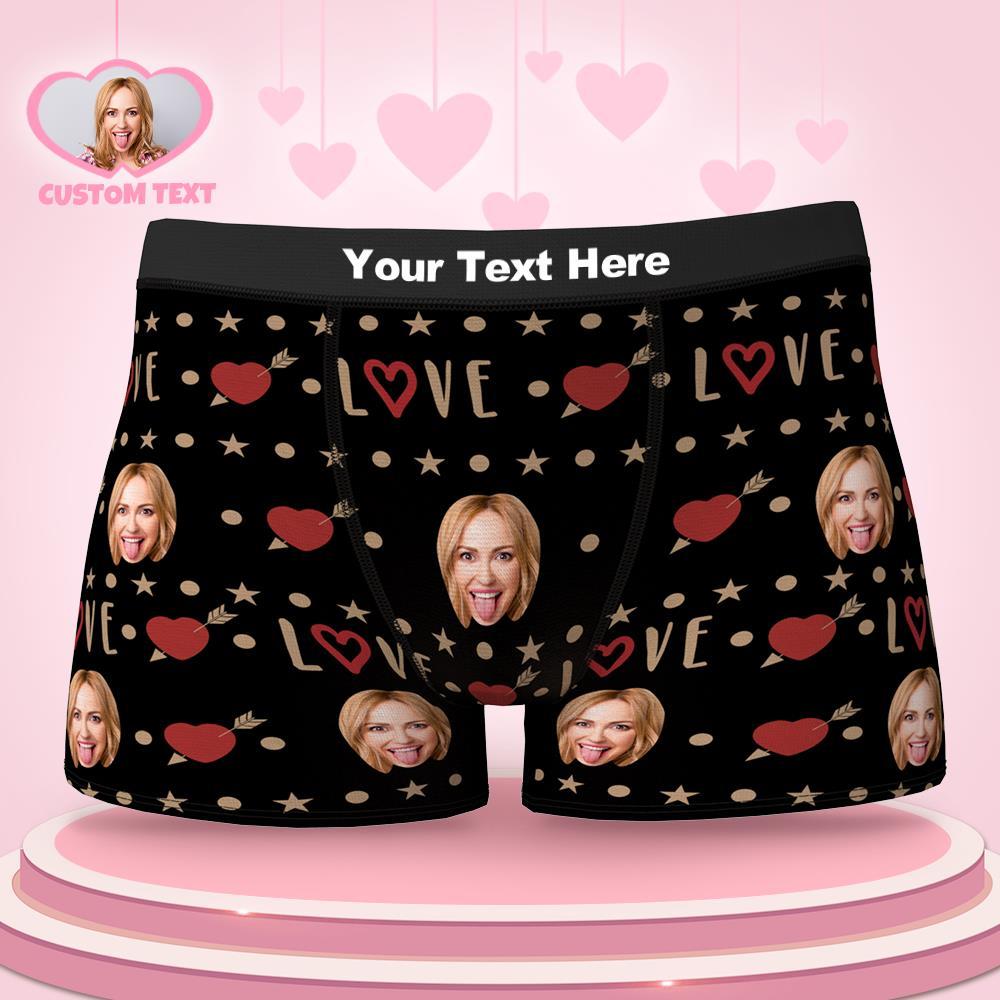 Custom Face Boxers Love Personalized Funny Naughty Underwear Gift For Anniversary Wedding Gift - MyFaceBoxer