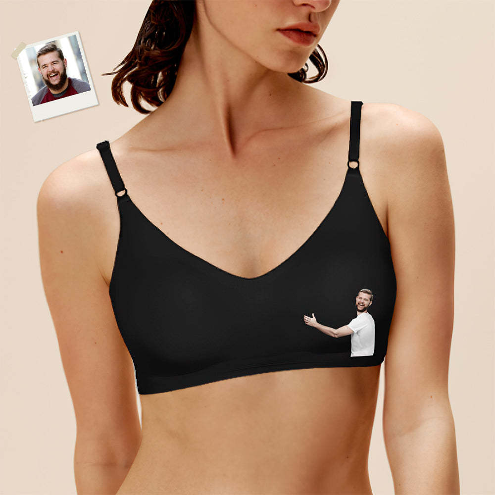 Custom Face Women Seamless Lingerie Personalized Women's Camisole Underwear Boyfriend's Hug - MyFaceBoxer