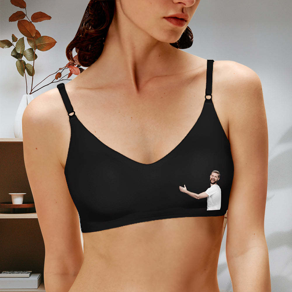 Custom Face Women Seamless Lingerie Personalized Women's Camisole Underwear Boyfriend's Hug - MyFaceBoxer