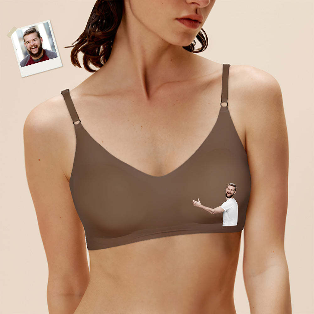 Custom Face Women Seamless Lingerie Personalized Women's Camisole Underwear Boyfriend's Hug - MyFaceBoxer