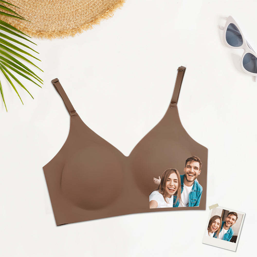 Custom Photo Women Seamless Lingerie Personalized Women's Camisole Underwear for Lover - MyFaceBoxer