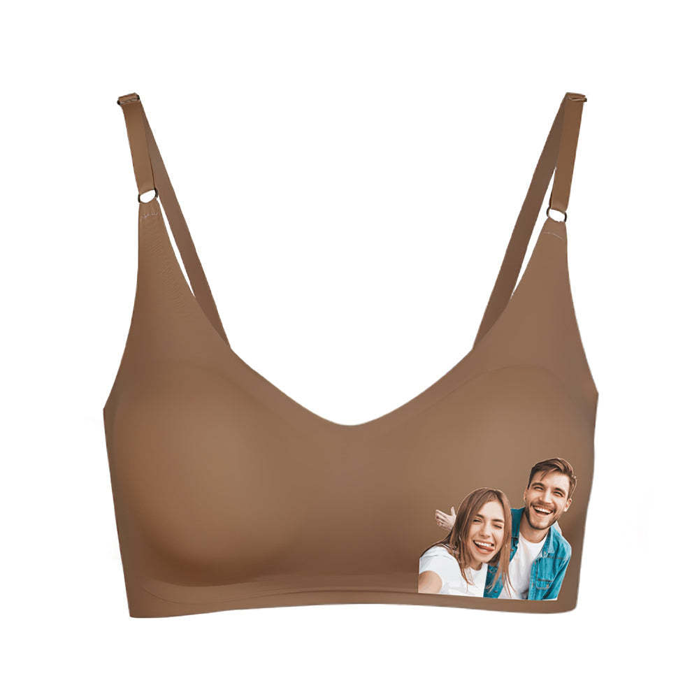 Custom Photo Women Seamless Lingerie Personalized Women's Camisole Underwear for Lover - MyFaceBoxer