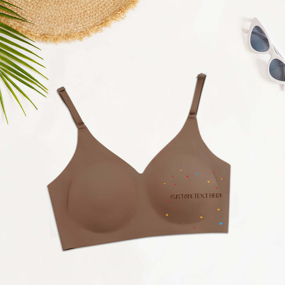 Custom Women Seamless Lingerie with Text Personalized Women's Camisole Underwear for Her - MyFaceBoxer