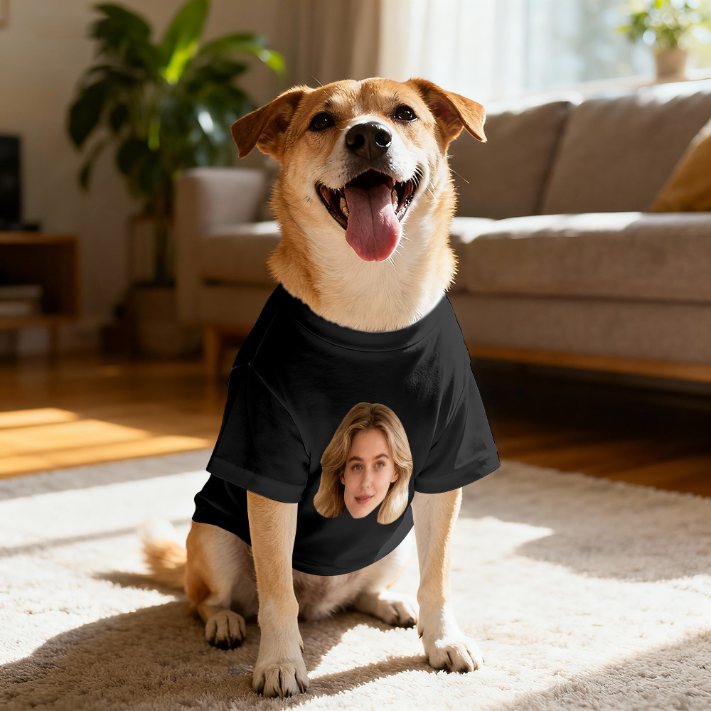Custom Photo T-Shirt Set Dog and Owner Matching Shirts Personalized Pet Lover Gift