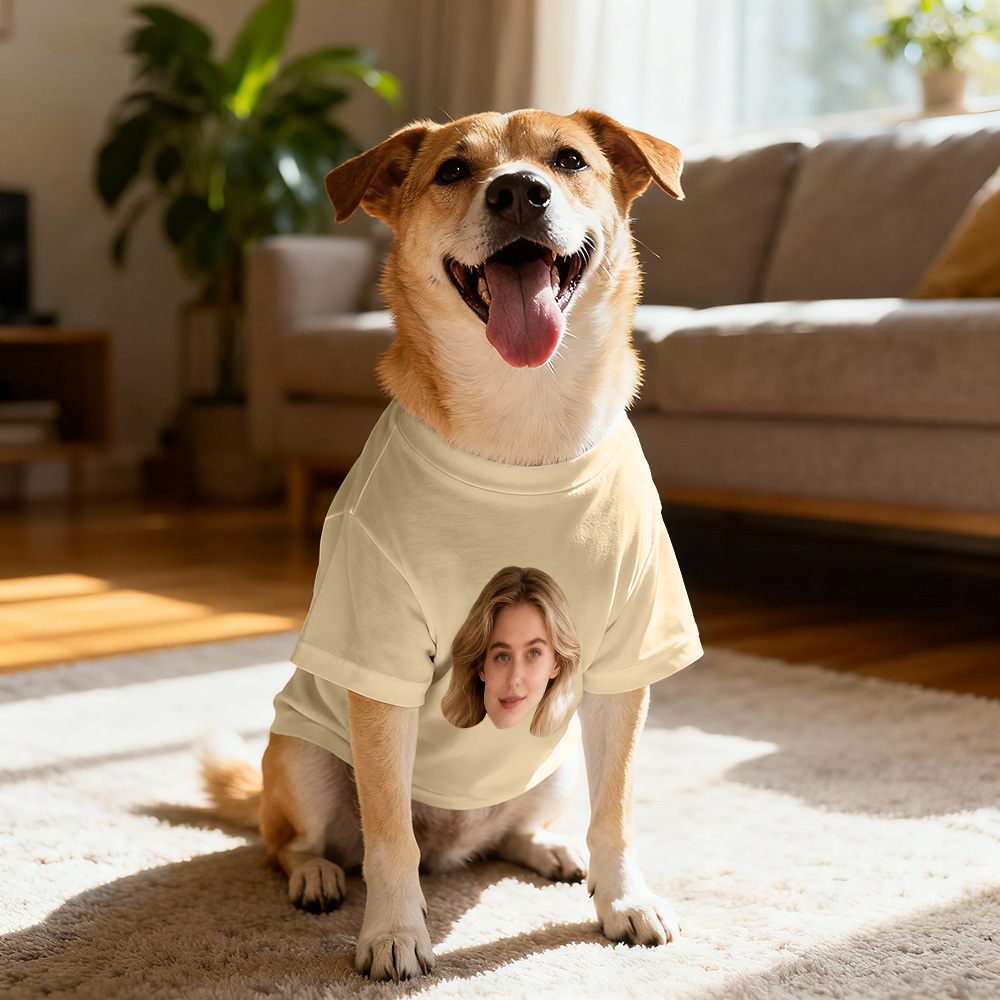 Custom Photo T-Shirt Set Dog and Owner Matching Shirts Personalized Pet Lover Gift