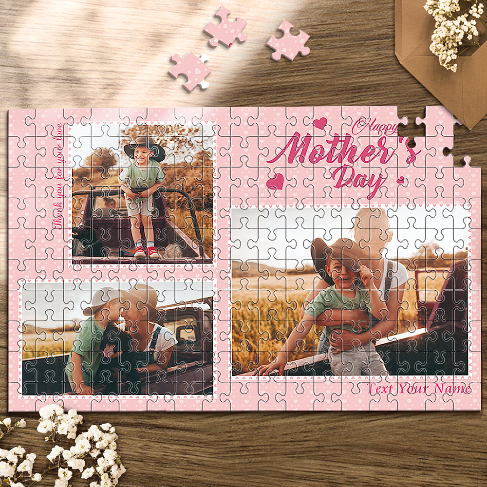 Custom Photo Jigsaw Puzzle Best Grandma Ever Best Indoor Gifts 35-1000 pieces - MyFaceBoxer