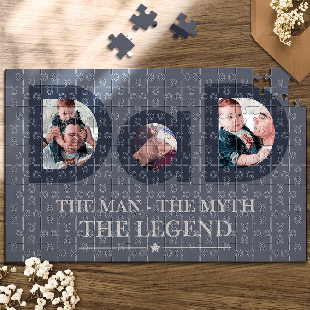 Custom Photo Jigsaw Puzzle Gift for Dad or Husband Best Indoor Gifts 300-1000 pieces - MyFaceBoxer