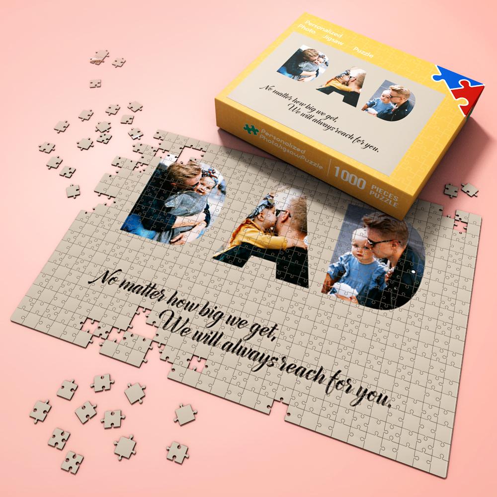 Custom Photo Jigsaw Puzzle Best Indoor Gifts 300-1000 pieces Great Memorible Gift for Dad	 - MyFaceBoxer