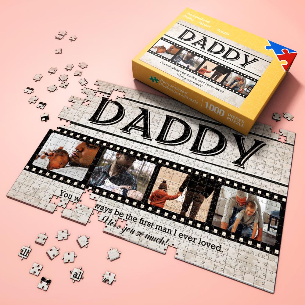 Custom Photo Jigsaw Puzzle Daddy I Love You So Much Best Indoor Gifts 300-1000 pieces	 - MyFaceBoxer