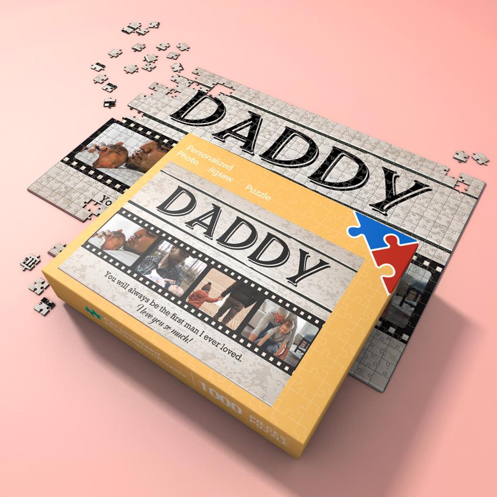 Custom Photo Jigsaw Puzzle Daddy I Love You So Much Best Indoor Gifts 300-1000 pieces	 - MyFaceBoxer