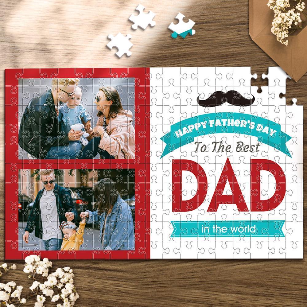 Custom Photo Jigsaw Puzzle Best Indoor Gifts 300-1000 pieces To The Best Dad - MyFaceBoxer
