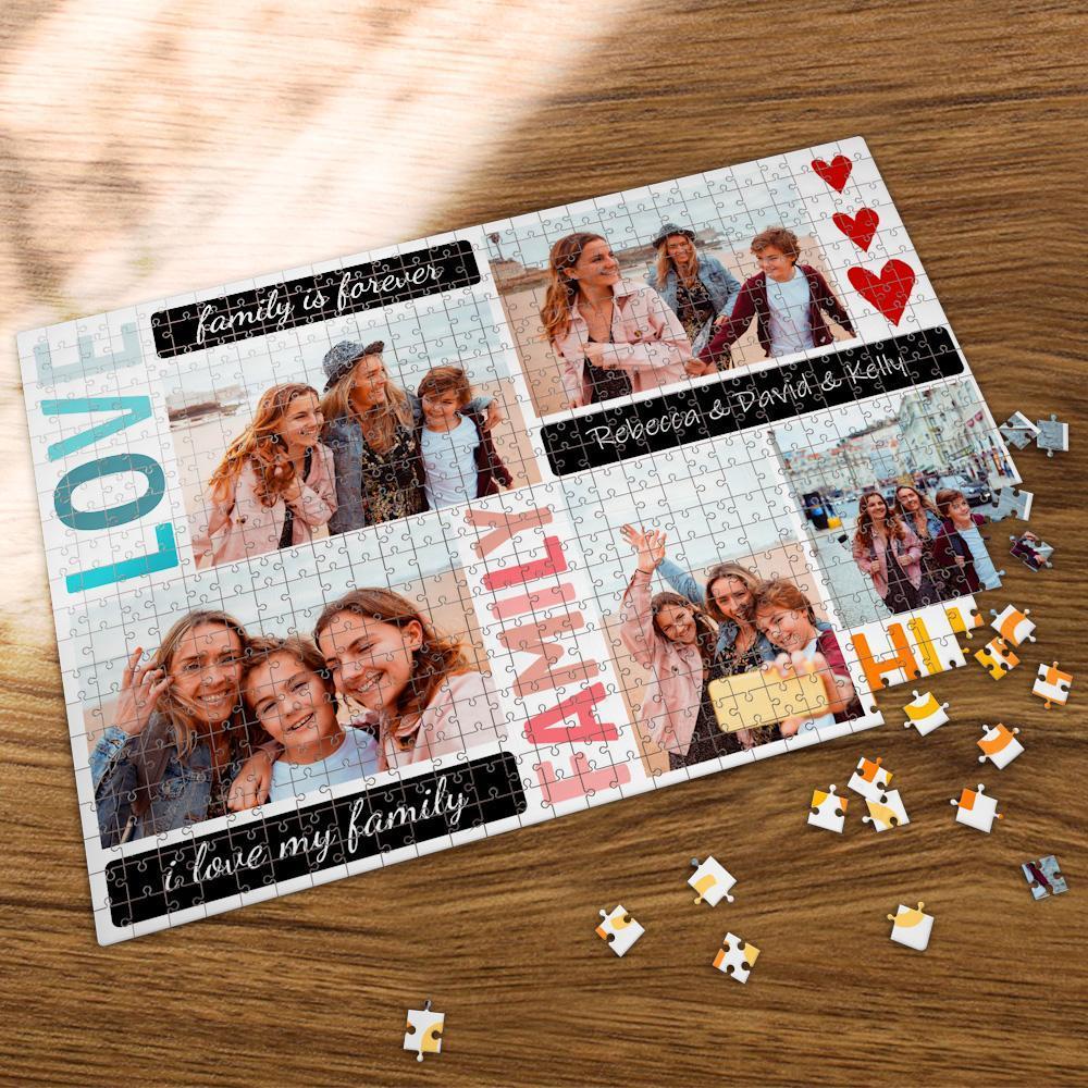 Custom Puzzles My Best Family Photos On 35-1000 Piece Jigsaw - MyFaceBoxer
