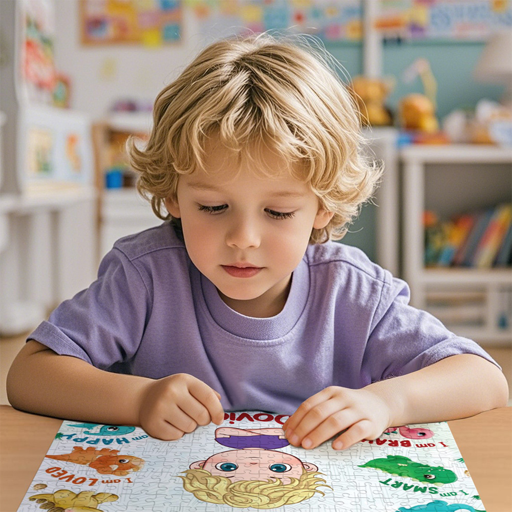 Jigsaw Puzzle Personalized - HAPPY BIRTHDAY | Gift For Grandkid - Gift for Kids - Trendy 2024 New 2024 - Personalized Puzzle - MyFaceBoxer