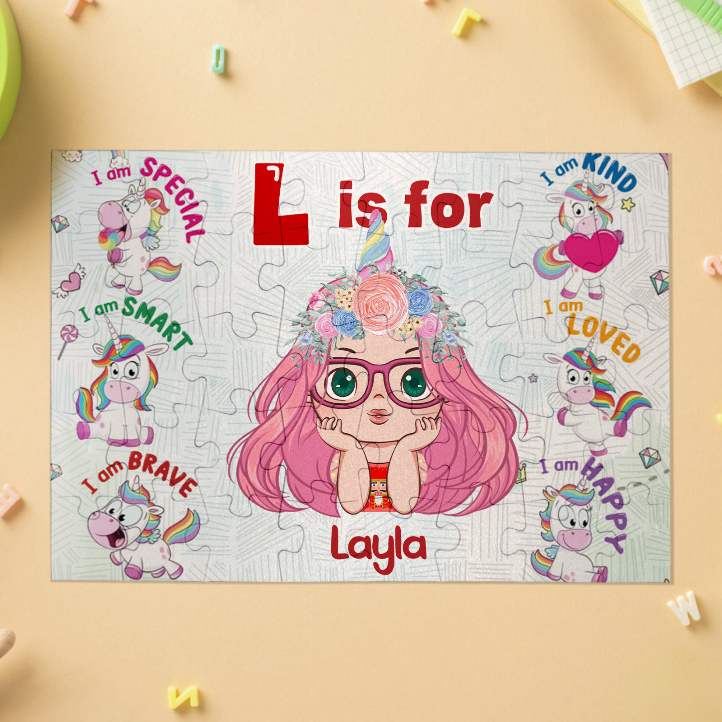 Jigsaw Puzzle Personalized - HAPPY BIRTHDAY | Gift For Grandkid - Gift for Kids - Trendy 2024 New 2024 - Personalized Puzzle - MyFaceBoxer