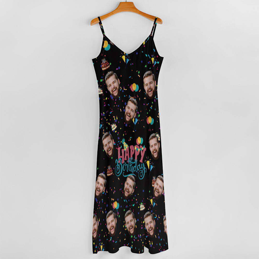Custom Face Sling Long Dress Streamer Unique Birthday Gift - MyFaceBoxer