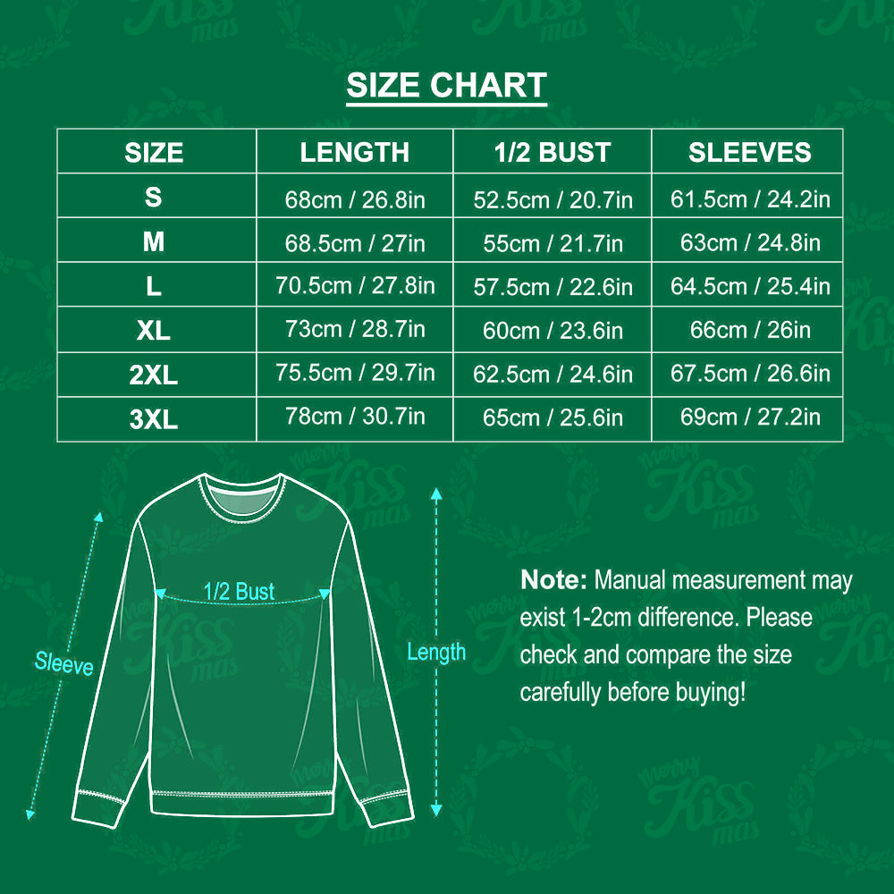 Custom Face Men's Round Neck Sweater Photo Christmas Family Xmas Leds Sweaters - MyFaceBoxer