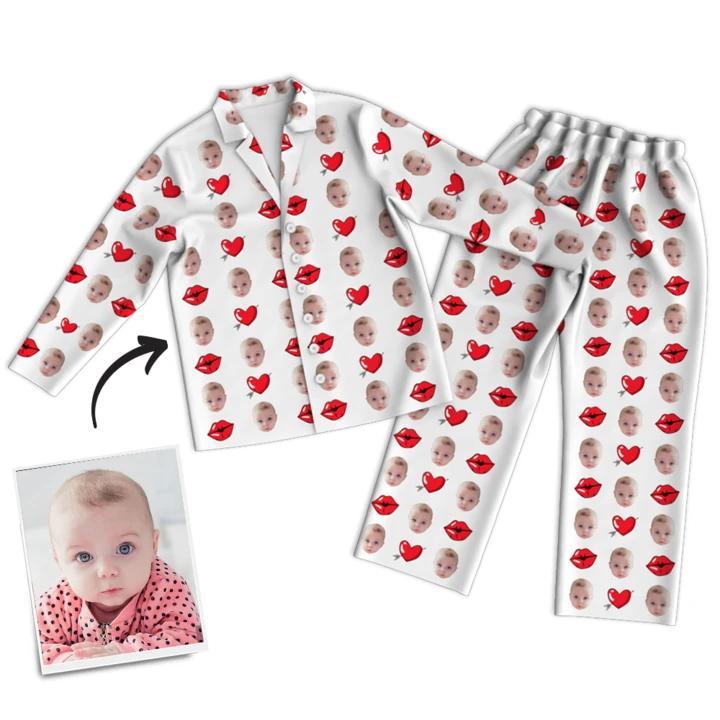 Custom Face Kiss Pyjamas Gift for Mom - Mother's Day Gift