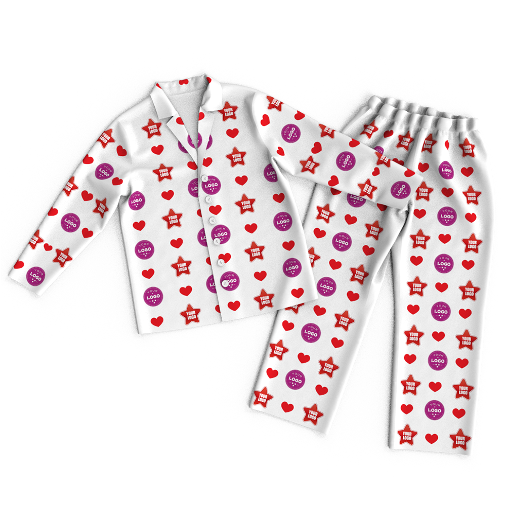 Custom Face Logo Pajamas Heart Personalized Business Gifts - MyFaceBoxer